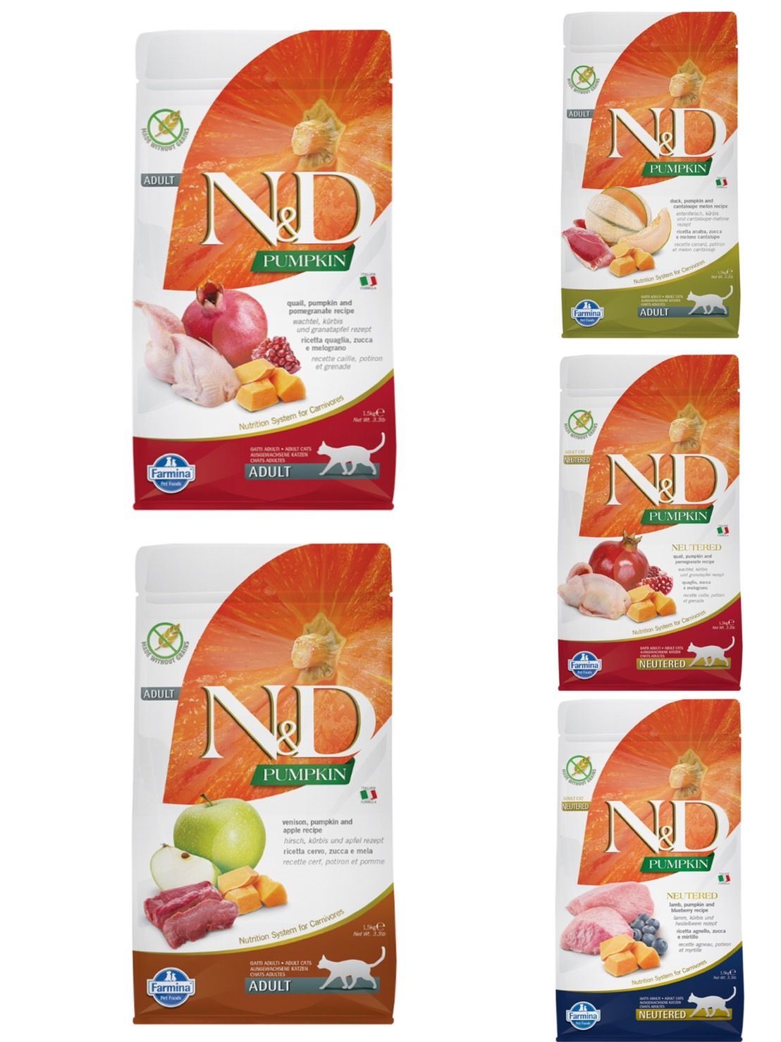 法米納 天然南瓜無穀貓糧系列