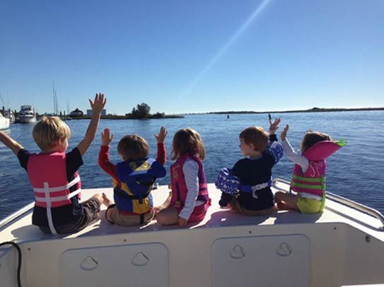 Kids in boat