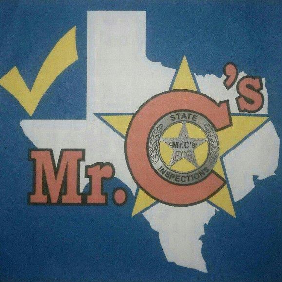 A logo for mr. c 's state of texas inspections