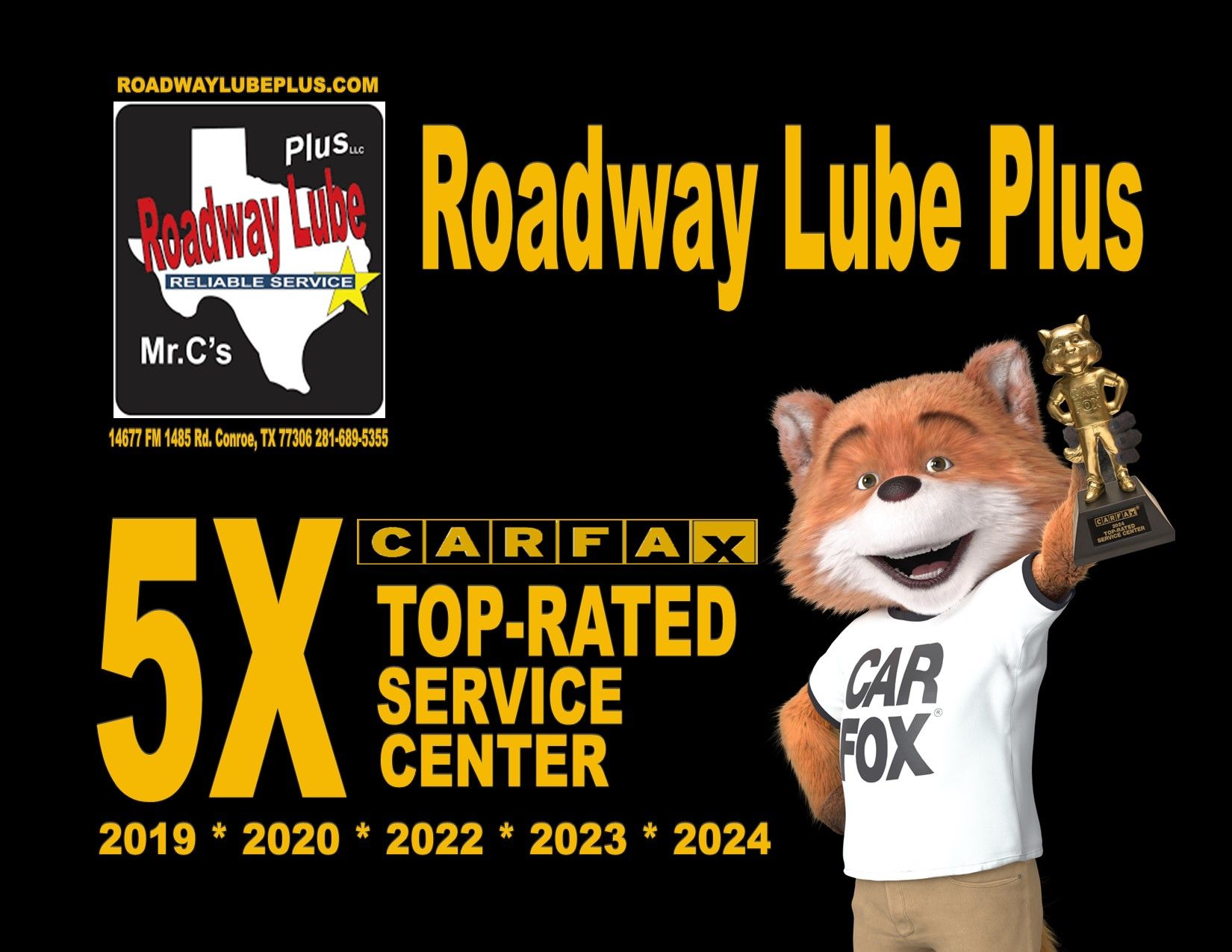 Roadway lube plus is a top rated service center