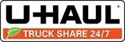A logo for u-haul truck share 24/7
