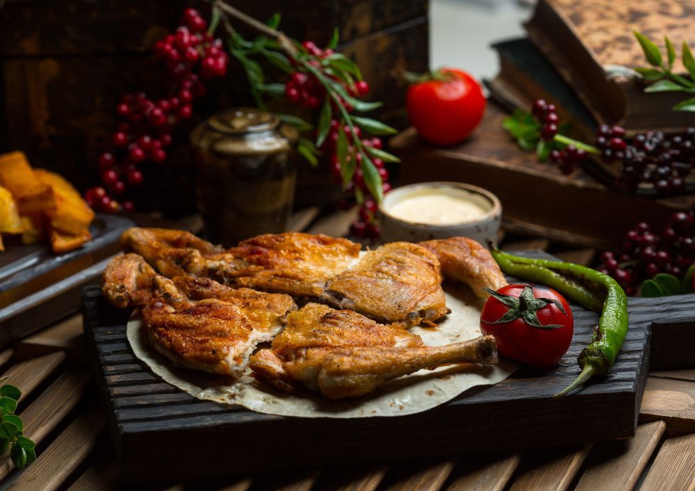 Feta gemarineerde poussin van de bbq