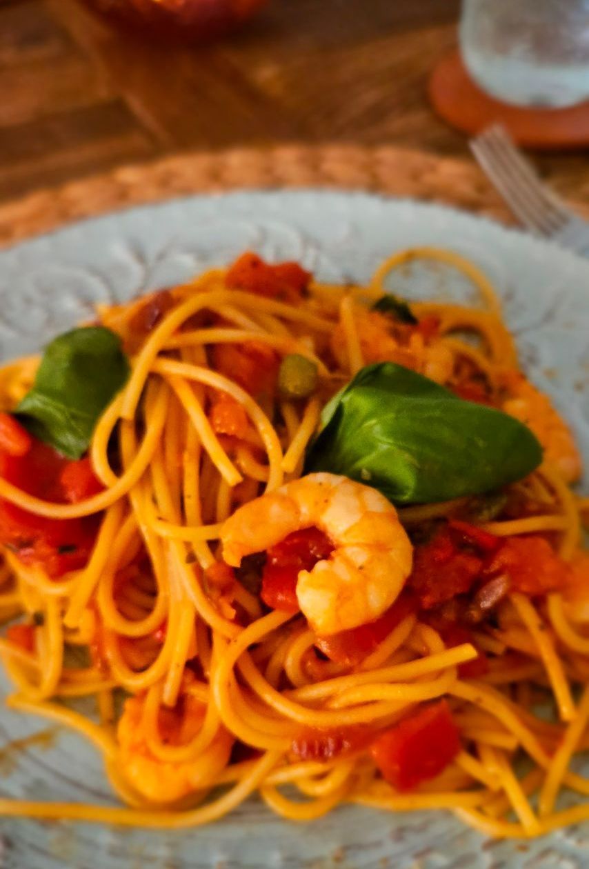 Spaghetti Piccante con Gamberi