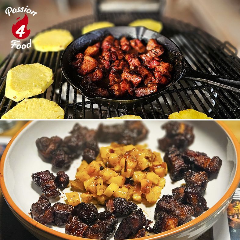 Burnt Ends met Ananas Peperrelish