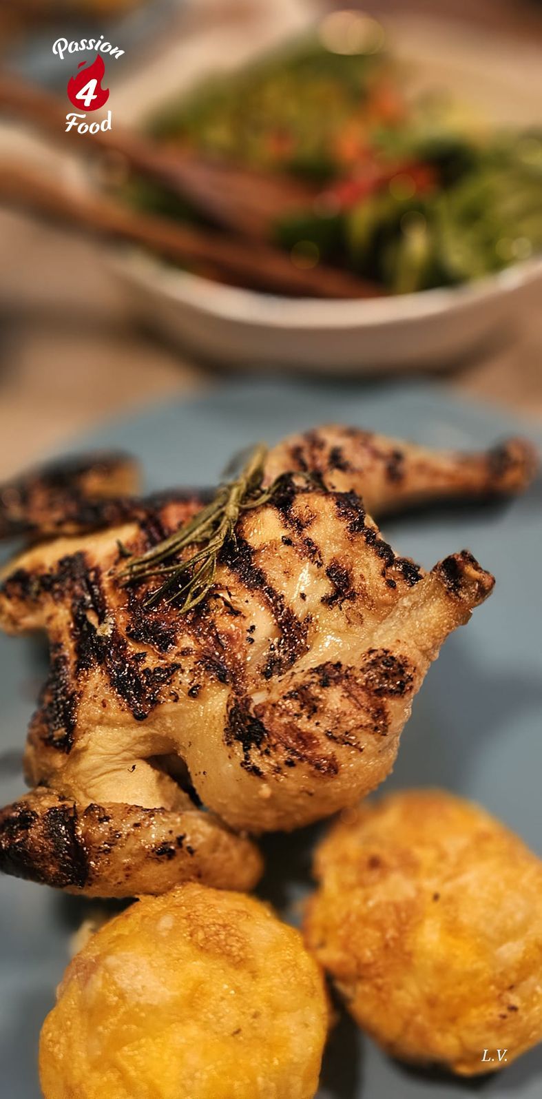 Feta gemarineerde poussin van de bbq
