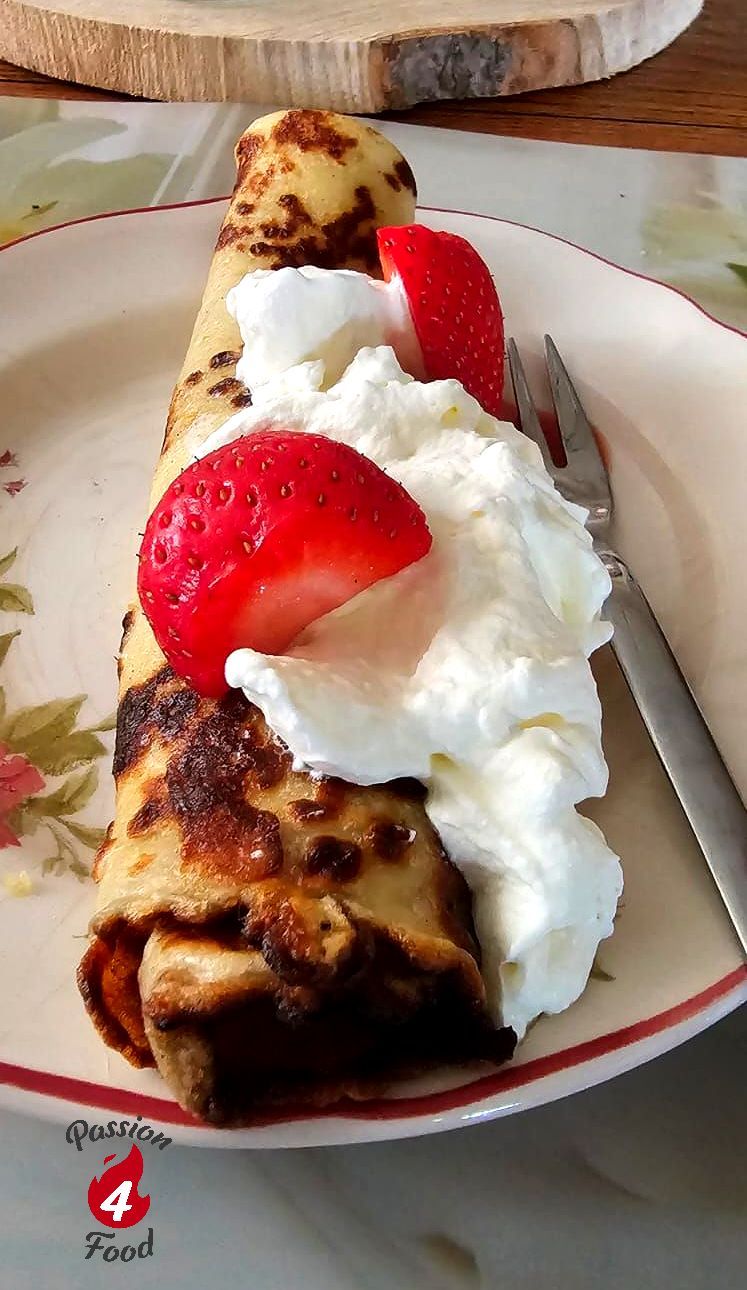 Crêpes met aardbeien Crêpes met aardbeien
