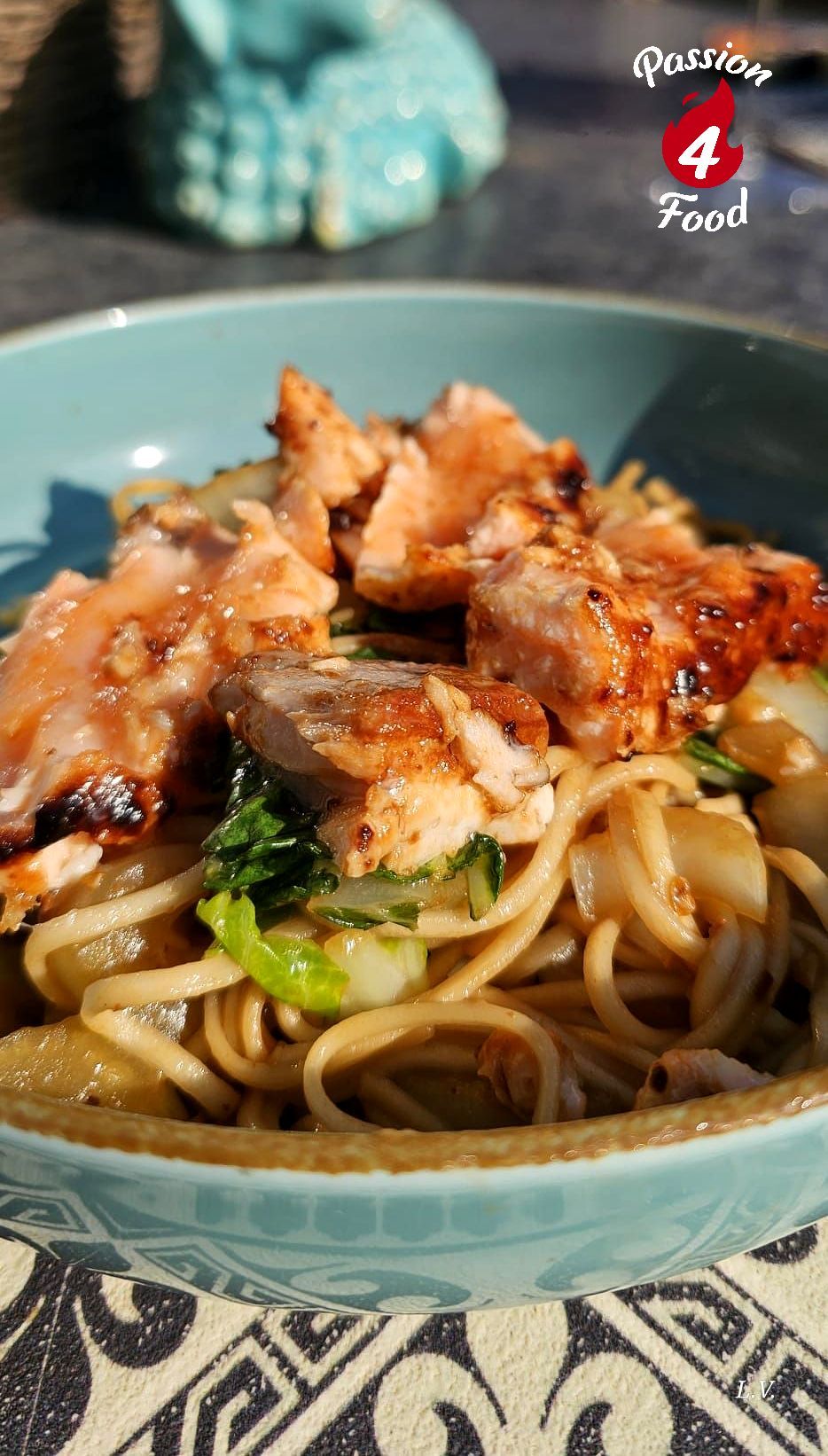 Miso Zalm met Udon Noodles