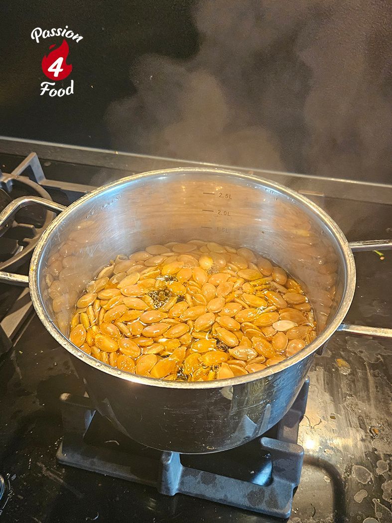 Pompoenpitten koken