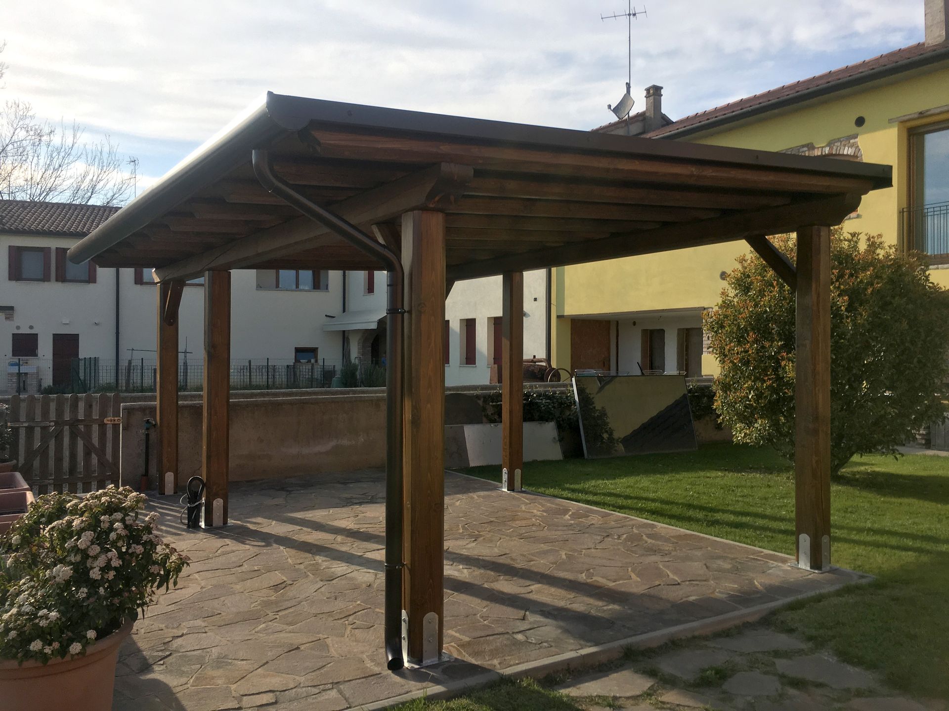 Tettoia Travi Uso Fiume Abete