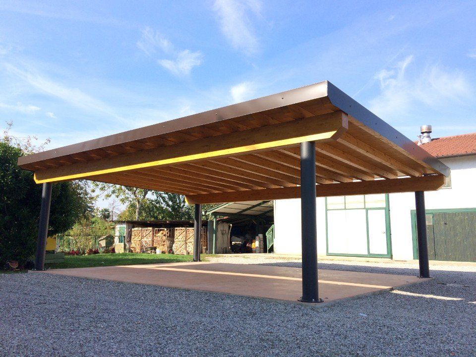 copertura per parcheggio privato