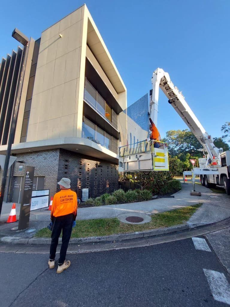 Glass  Replacement For 2nd Floor Office - Emergency Glass Repairs in Gold Coast, QLD
