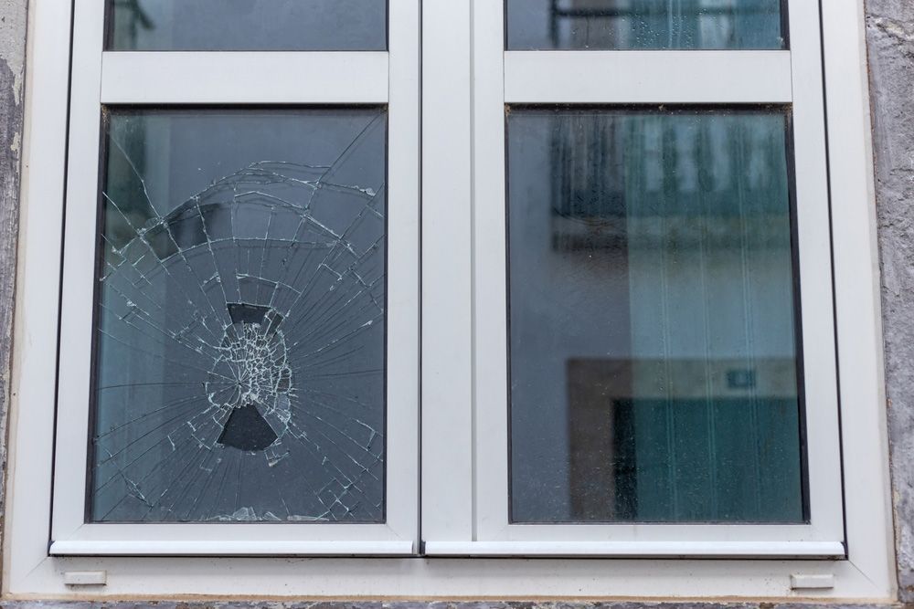 Closer Look Of A Cracked Window
