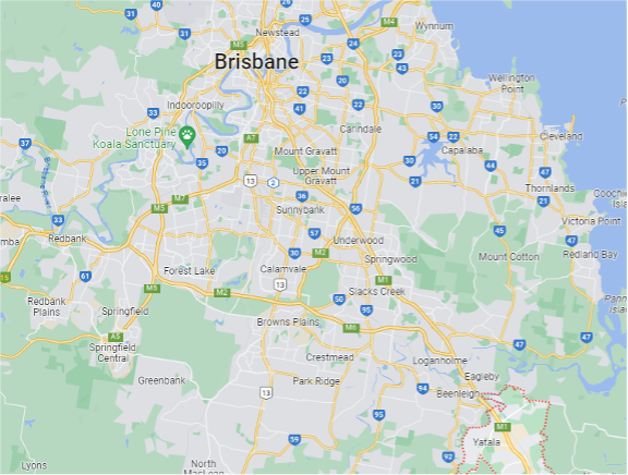 Brisbane Map — Experienced Glaziers in Brisbane, QLD