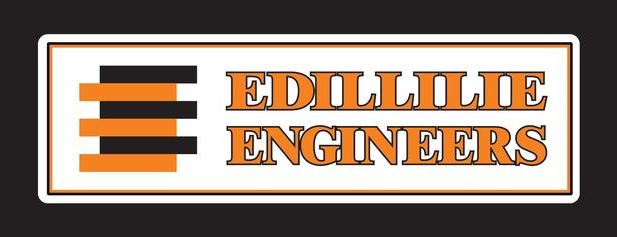 A logo for edillie engineers is shown on a black background