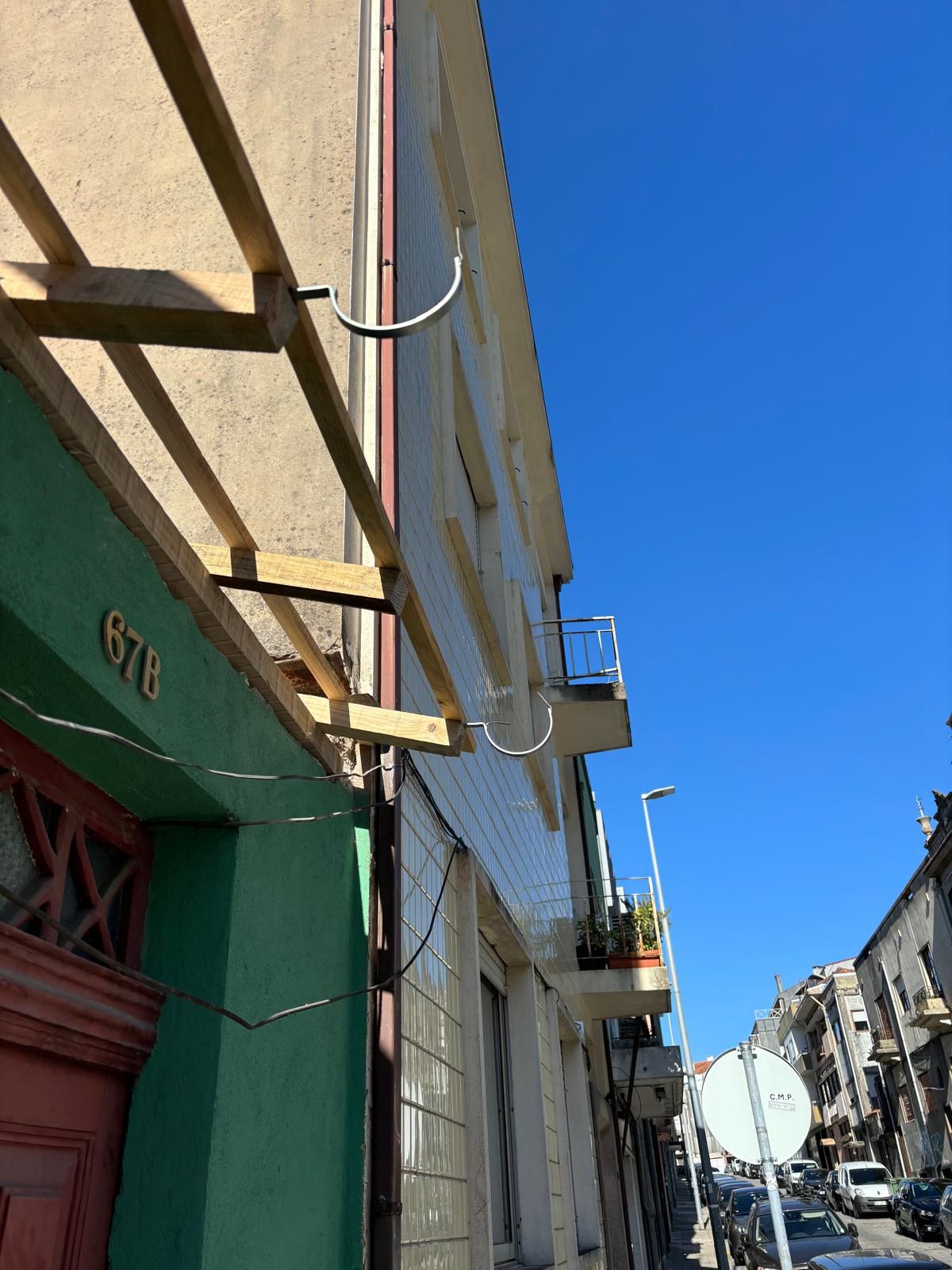 Estrutura para a nova caleira