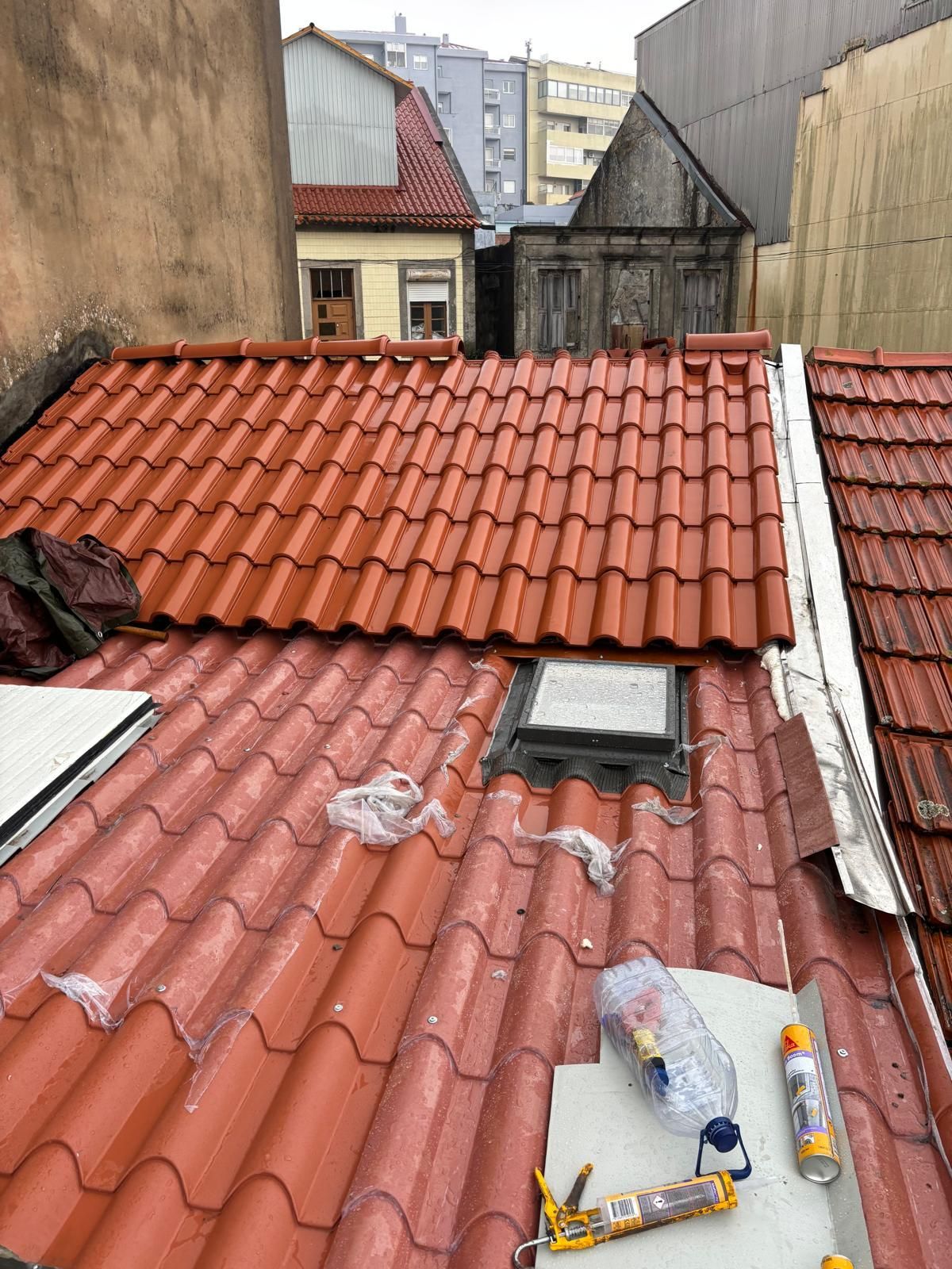 Substituição 60m² telha Cerâmica + Sandwich Imitação