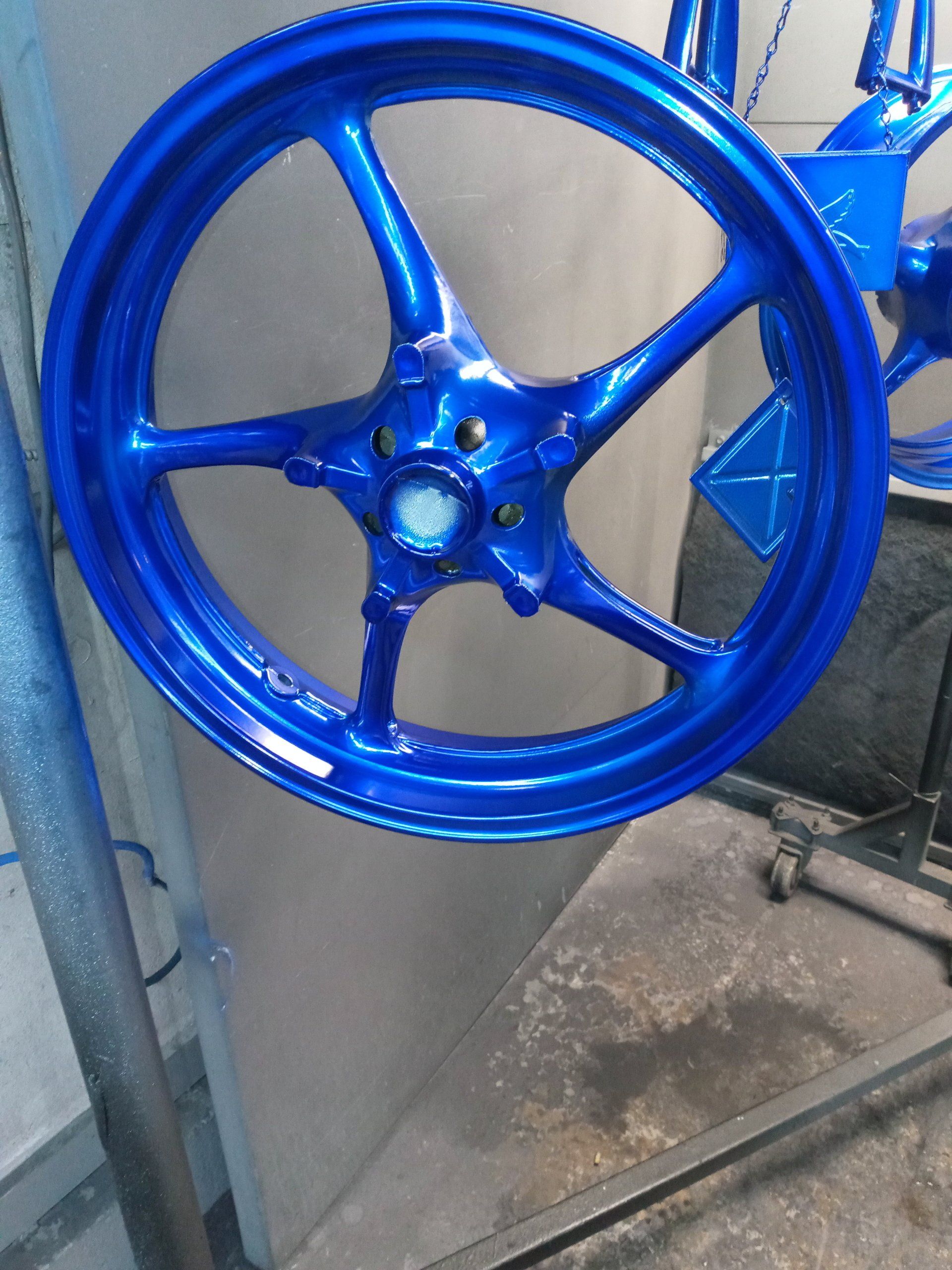 Powder Coated Blue Wheel