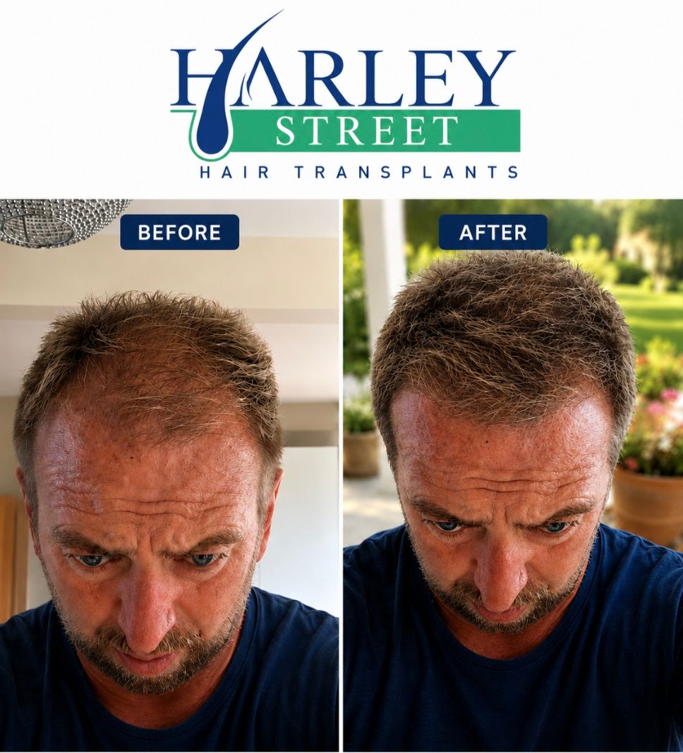 Picture of a man after having FUE hair transplant 