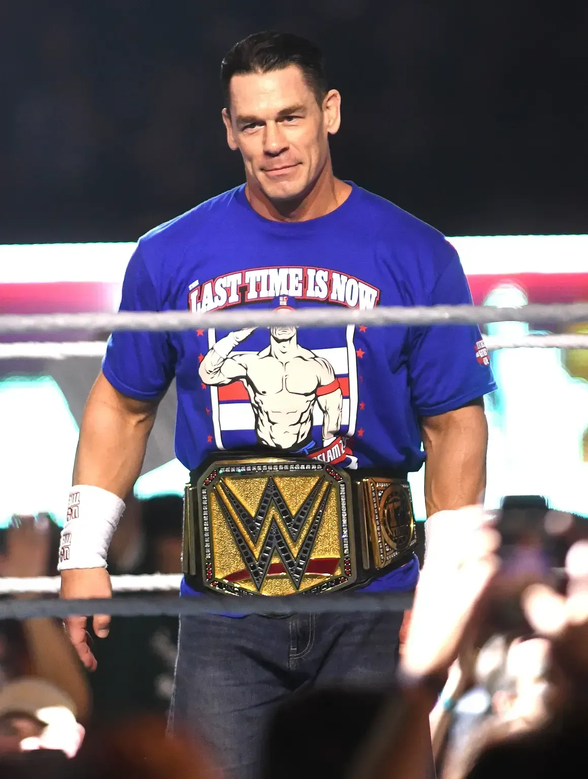 John Cena wearing a blue 