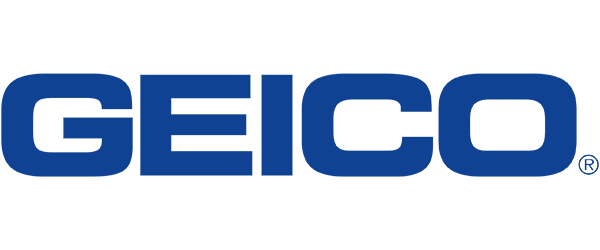 The blue GEICO logo on a white background.