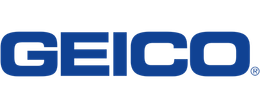 The blue GEICO logo on a white background.