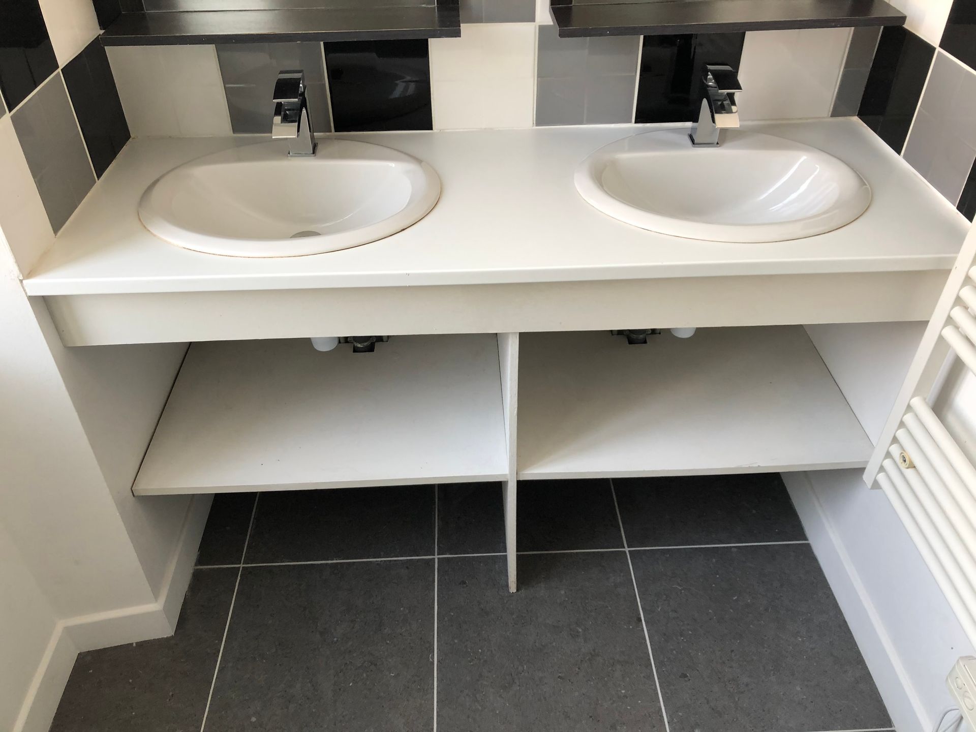 installation double vasque