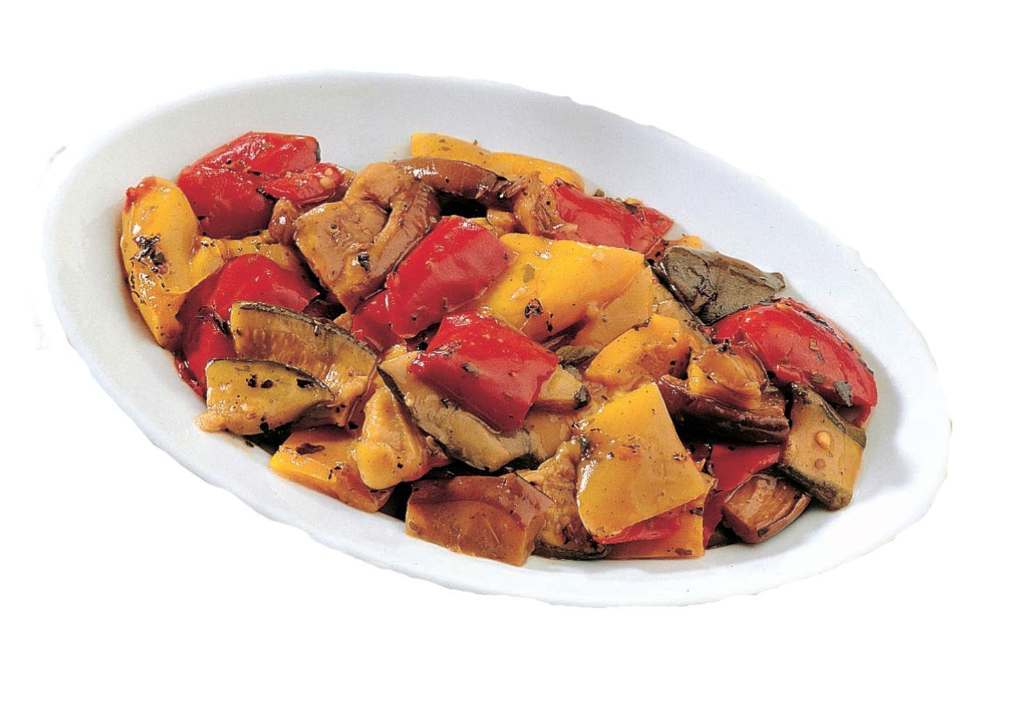 A white plate topped with vegetables on a white background