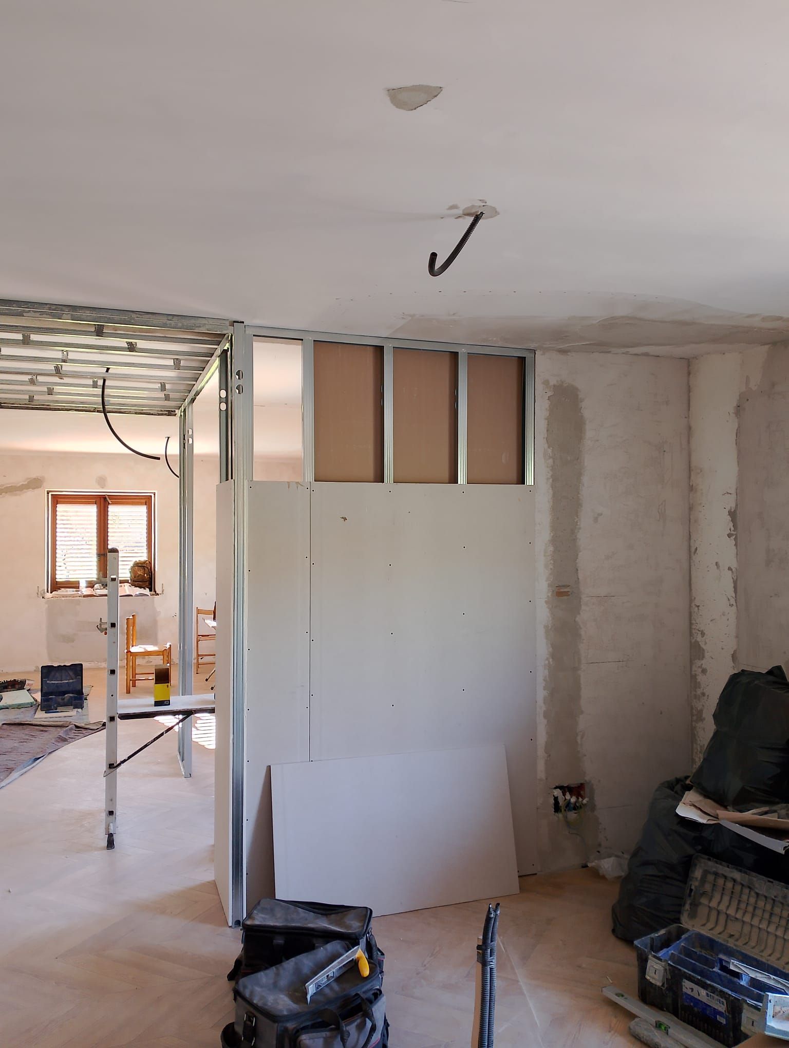 Una stanza in ristrutturazione