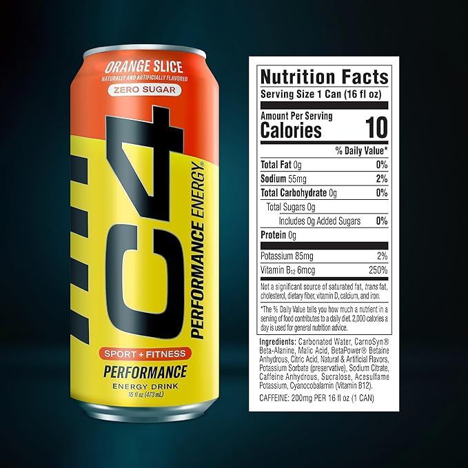 C4 Energy Carbonated Zero Sugar Energy Drink