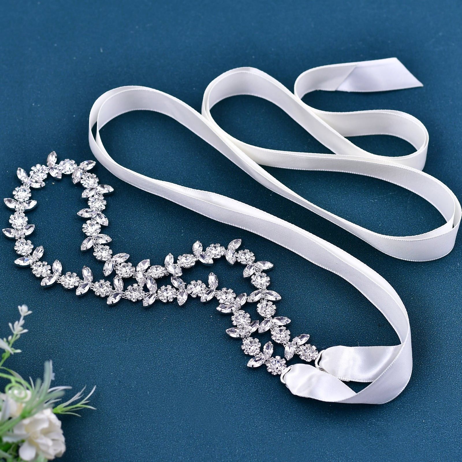 Bridal sash close-up