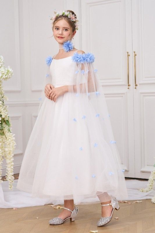 Girls’ Floral  Princess Dress –Flower Girl, Formal & Communion