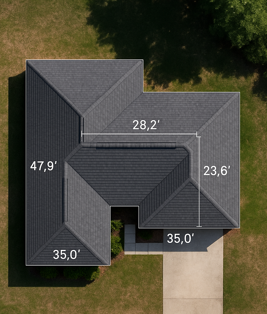 Homeowner using a laptop to get an instant roof quote