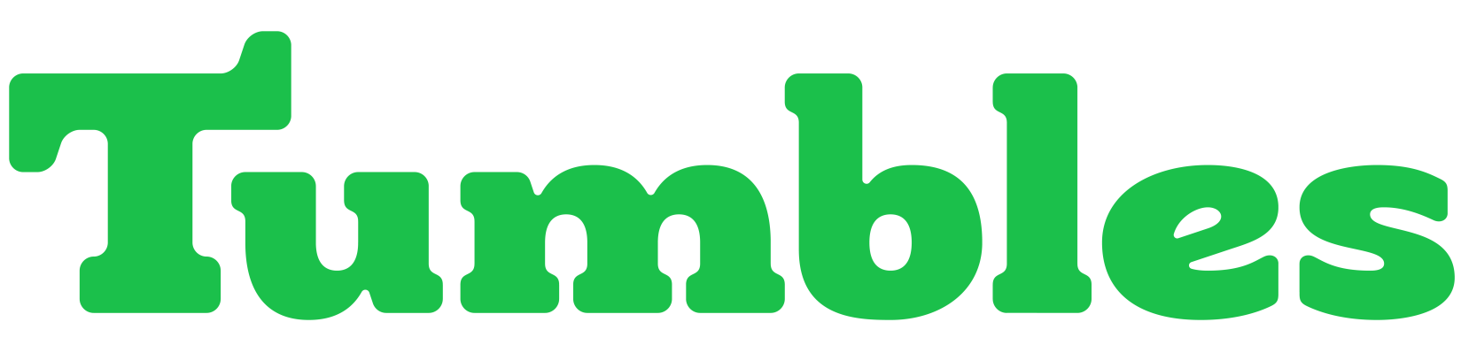 tumbles logo green