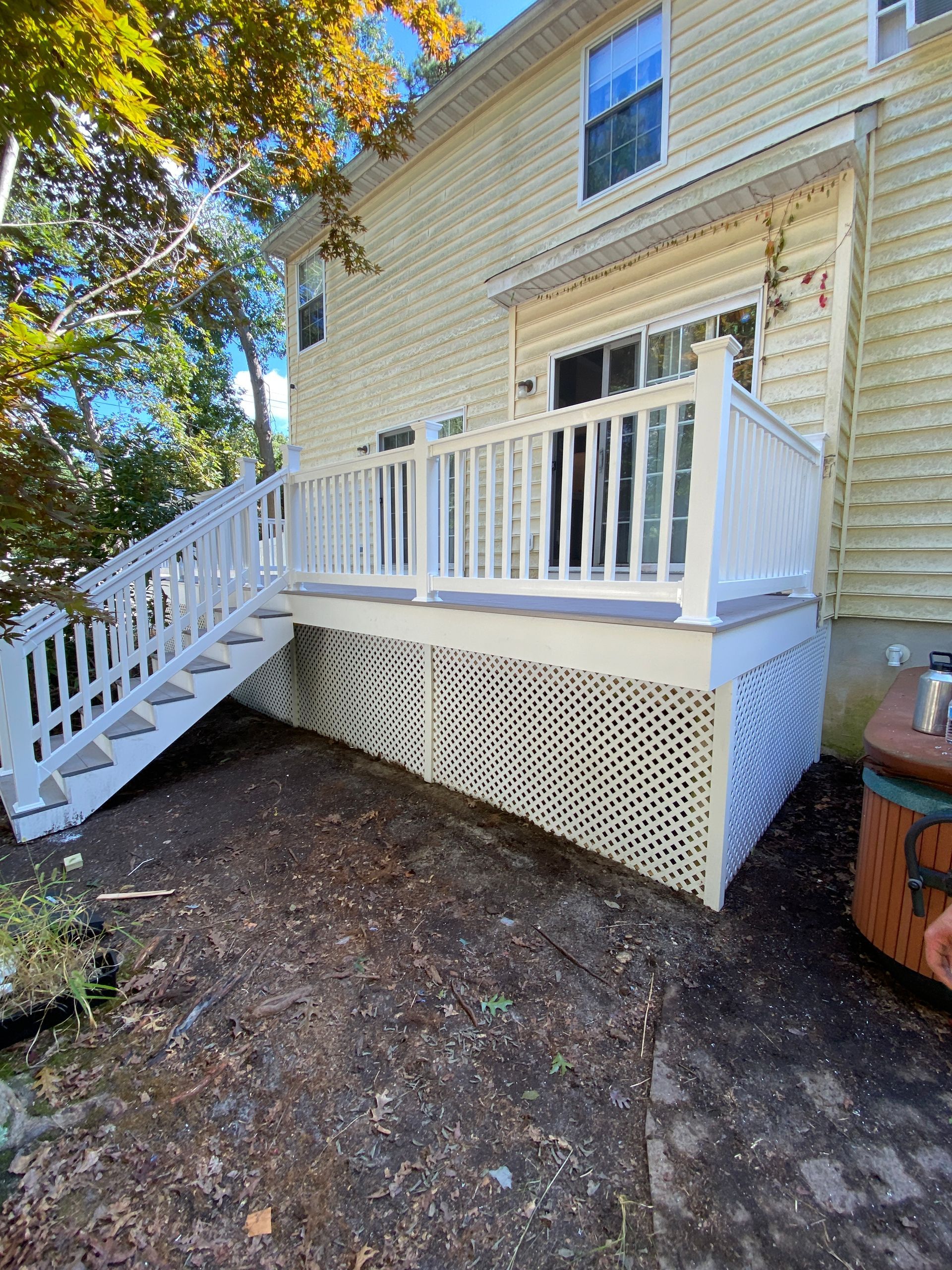 a deck from outside