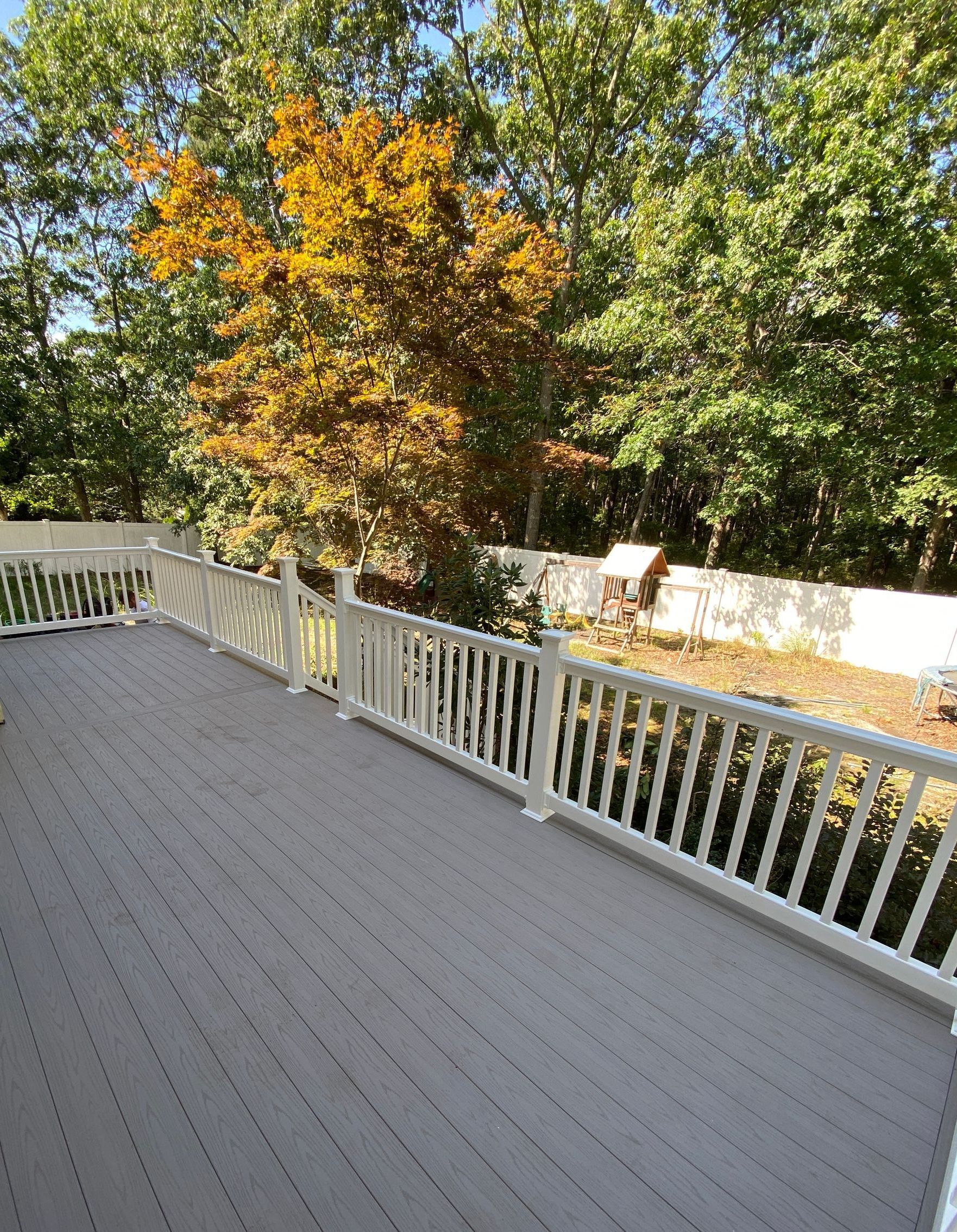 deck next to landscape