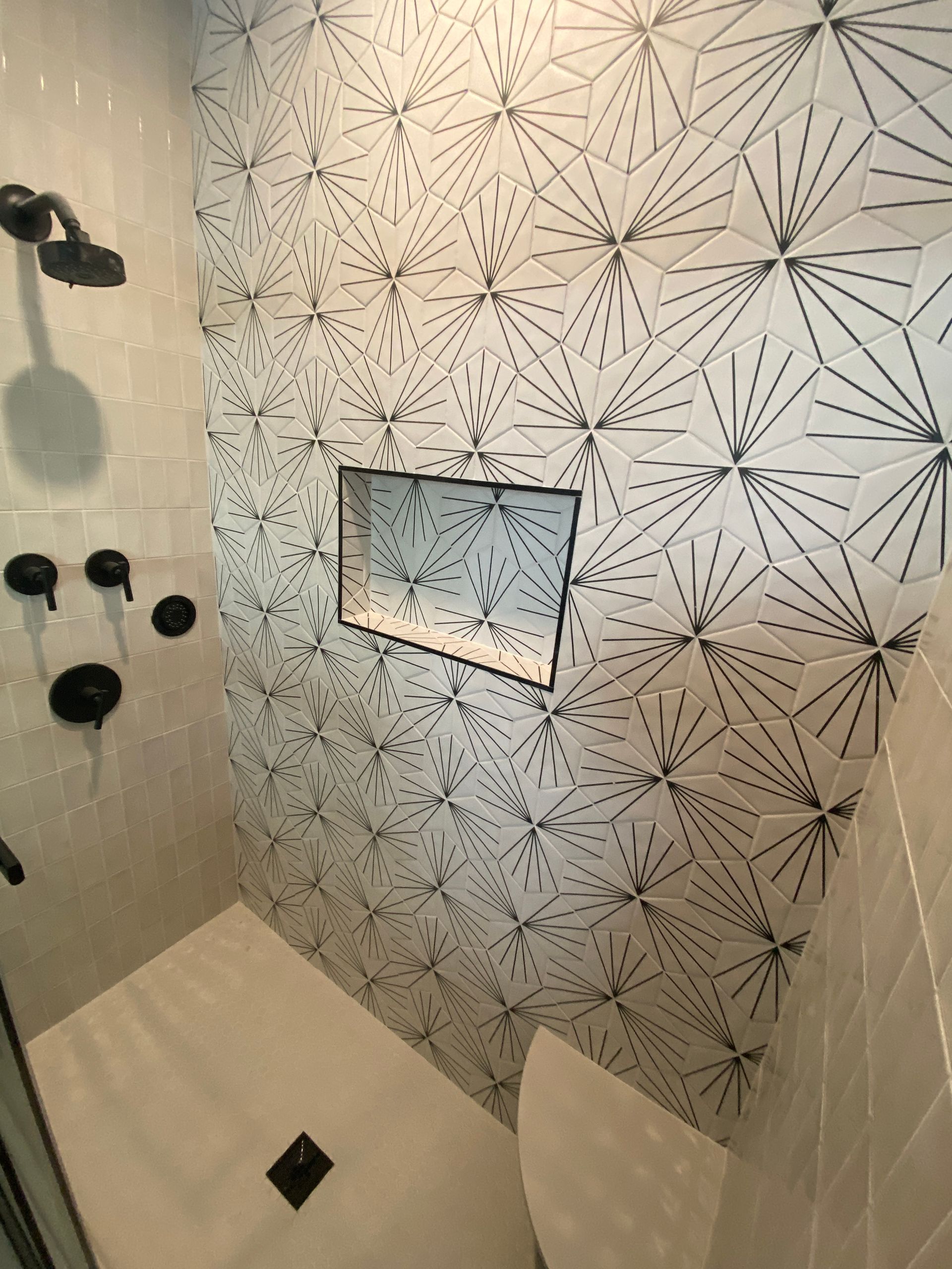 skewed shot of shower