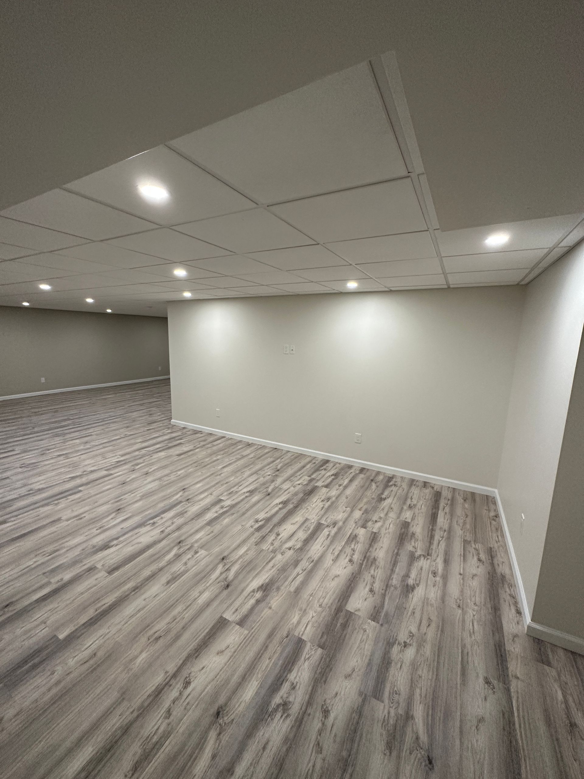 renovated basement wooden floors
