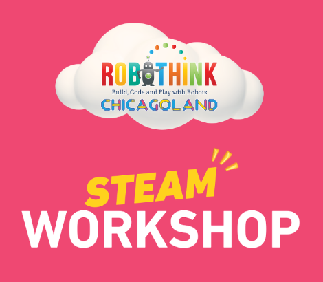 Robothink Chicagoland logo above the yellow text 