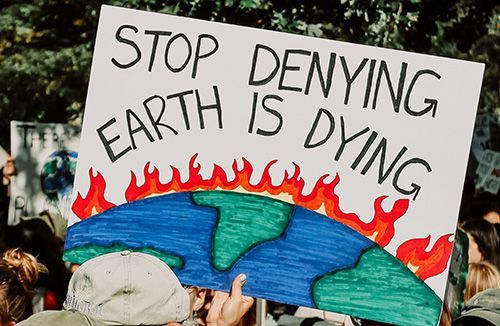 klimaat protest, climate protest, stop denying earth is dying