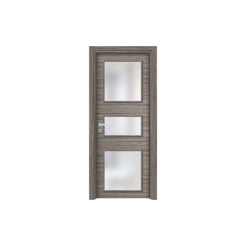 Porta con quadrati in vetro