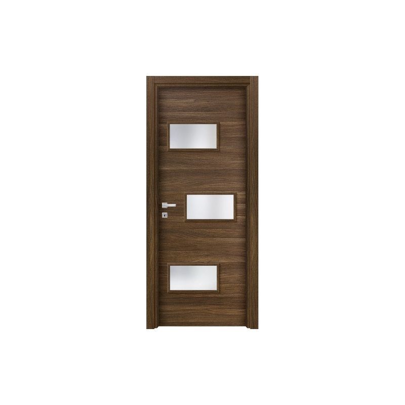 Porta con rettangoli in vetro