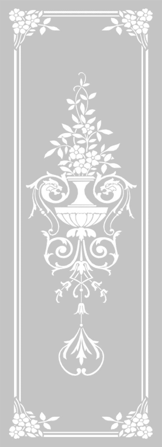 Decorazione porta a vetri