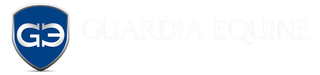 Logo for Guardia Equine: blue shield with white "GE" symbol and text "GUARDIA EQUINE" in white.