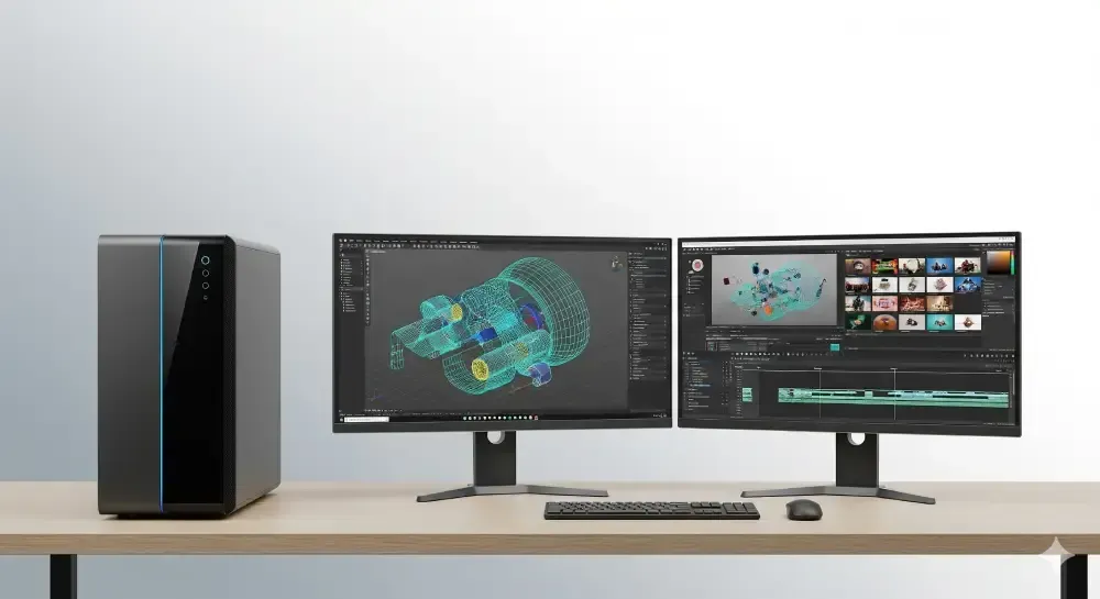 Workstation recondicionada Revaliq para uso profissional em design e engenharia