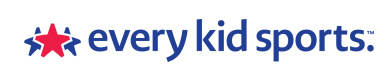 Every Kid Sports logo with blue text and red-and-blue star icon