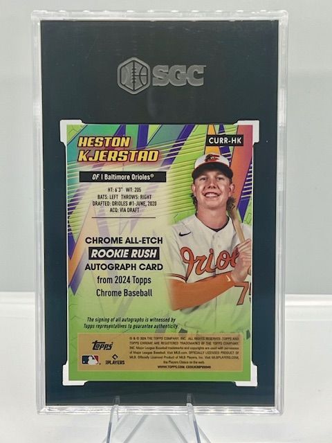2024 Topps Chrome Update Heston Kjerstad All Etch 61/99 Autograph Rookie Card