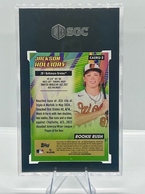 2024 Topps Chrome Update All Etch Rookie Rush Green Jackson Holliday SGC 9.5+