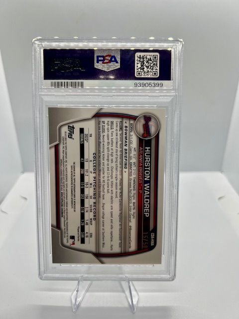 2023 Bowman 1st Draft Hurston Waldrup Chrome Auto Gold 15/50