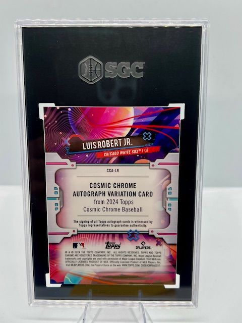 2024 Topps Cosmic Chrome Luis Robert JR. Auto - Green Space Dust Refractor 15/75