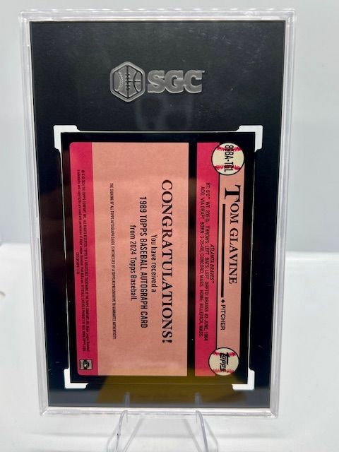 2024 Topps #89 Design Tom Glavine on card Auto